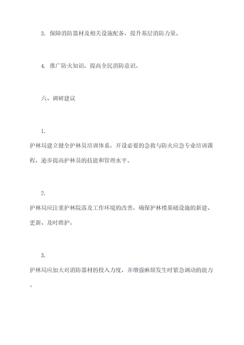 县护林防火调研报告