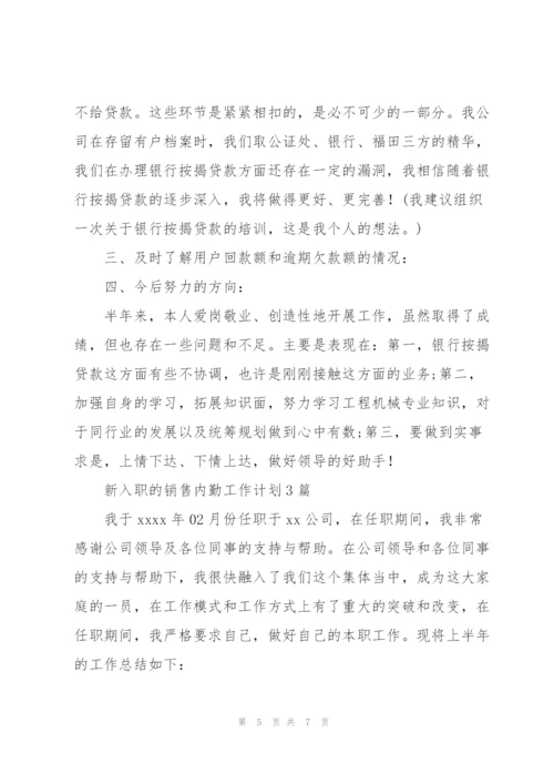 新入职的销售内勤工作计划3篇.docx
