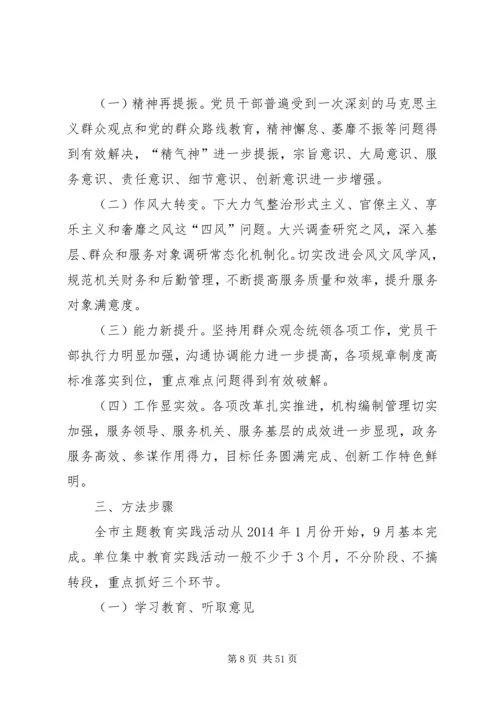党的群众路线教育实践第二环节工作方案7篇.docx