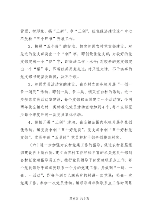 镇党委进一步加强农村组织建设的意见.docx