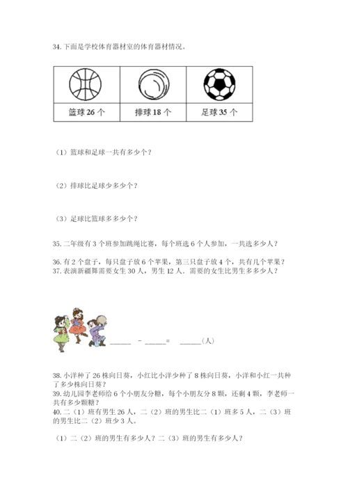 小学二年级上册数学应用题100道加答案下载.docx