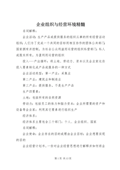 企业组织与经营环境精髓.docx