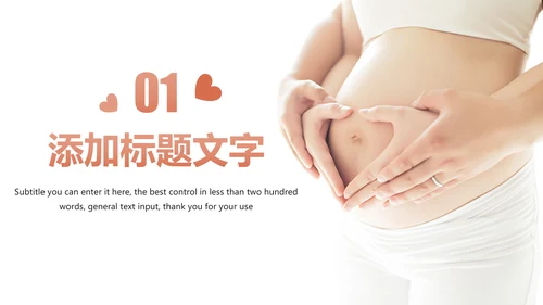 时尚清新孕妇护理孕妇健康母婴宝贝孕妇手册PPT模板