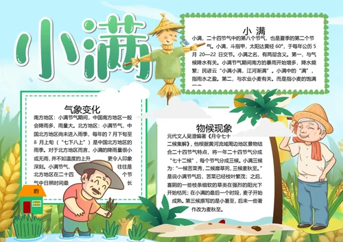 二十四节气小满word小报