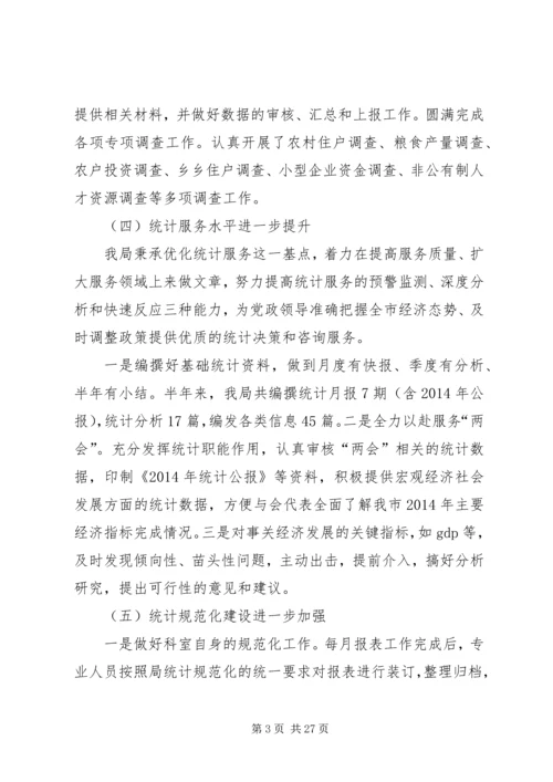 统计局XX年上半年工作总结及下半年工作计划 (2).docx