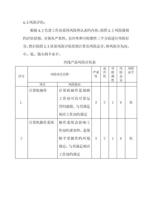 计算机化系统验证风险分析评估基础报告