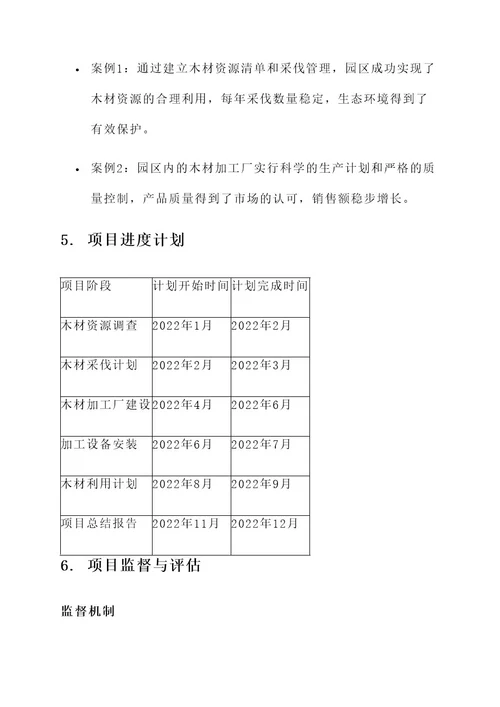 木材项目进园区管理方案