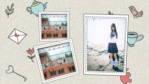 少女的毕业纪念册通用PPT电子相册