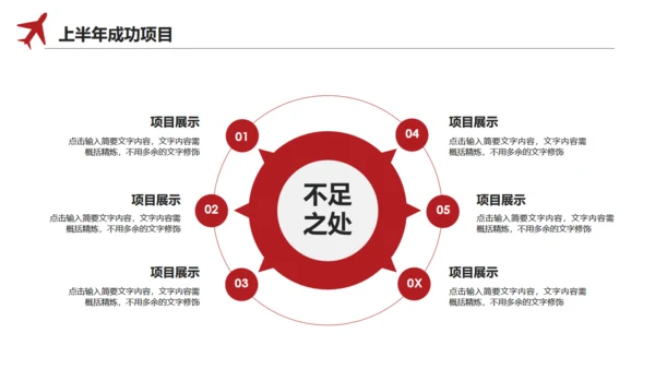 简约型上半年工作总结通用PPT模板