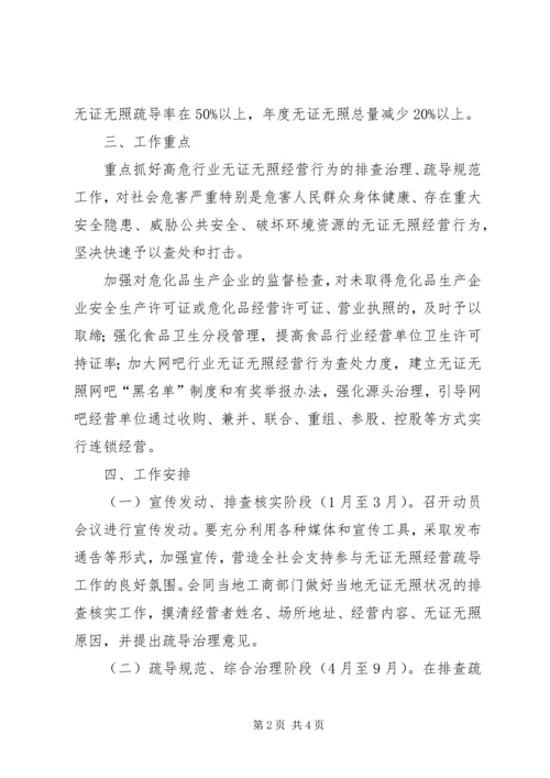 镇无证无照经营疏导规范服务年活动实施方案 (2).docx