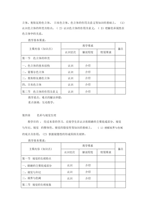 色彩构成教案大纲纲领