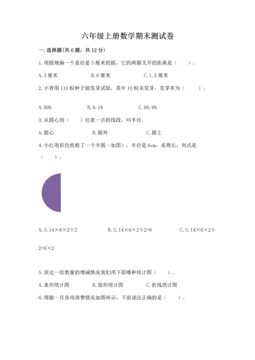 六年级上册数学期末测试卷附完整答案【名校卷】.docx