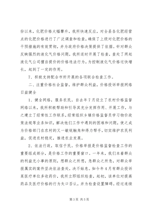 价格监测个人工作总结.docx