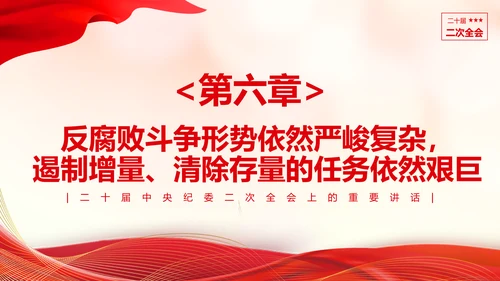 《二十届中央纪委二次全会上的重要讲话》会议精神教学课件PPT模板