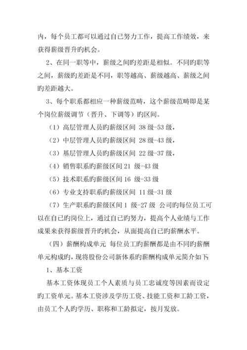 化工股份有限公司薪酬新版制度改革方法.docx