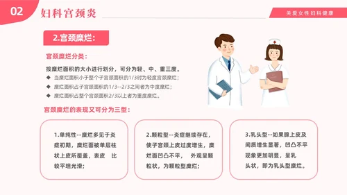 红色温馨关注女性妇科健康妇科疾病知识讲座PPT