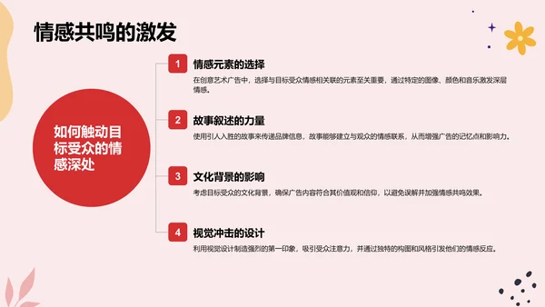 红色插画风创意艺术广告相册图集PPT模板