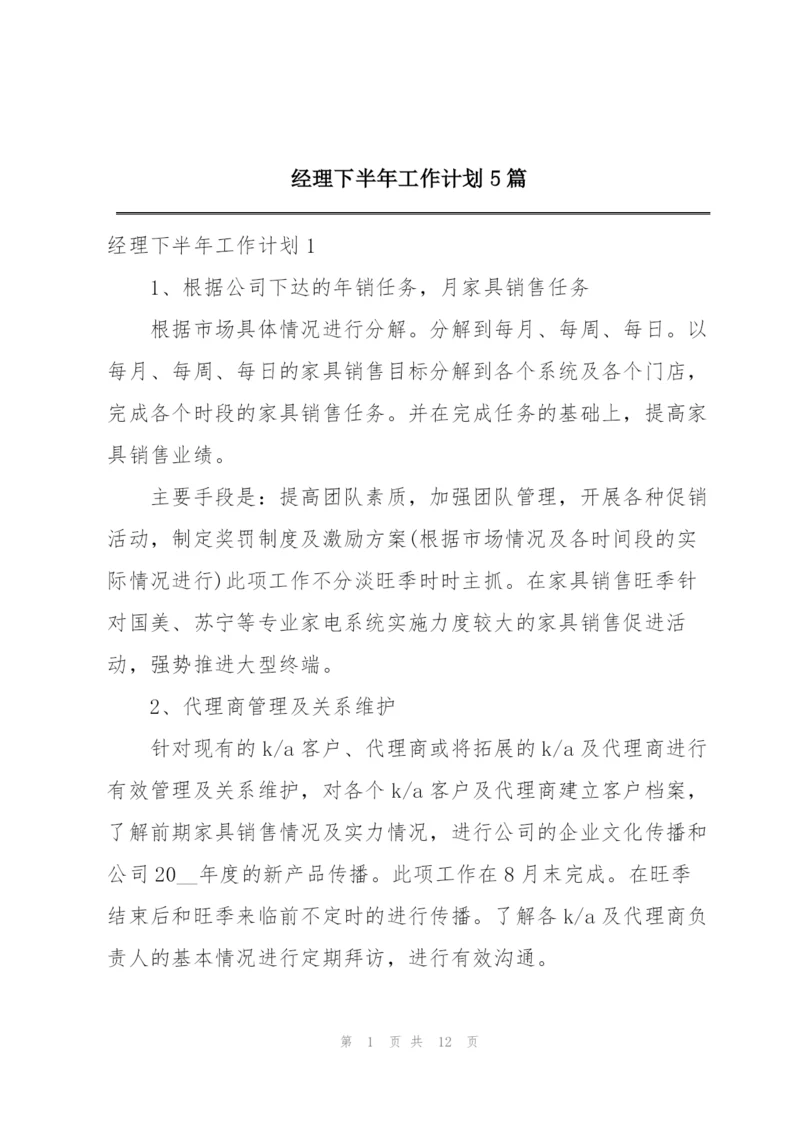 经理下半年工作计划5篇.docx