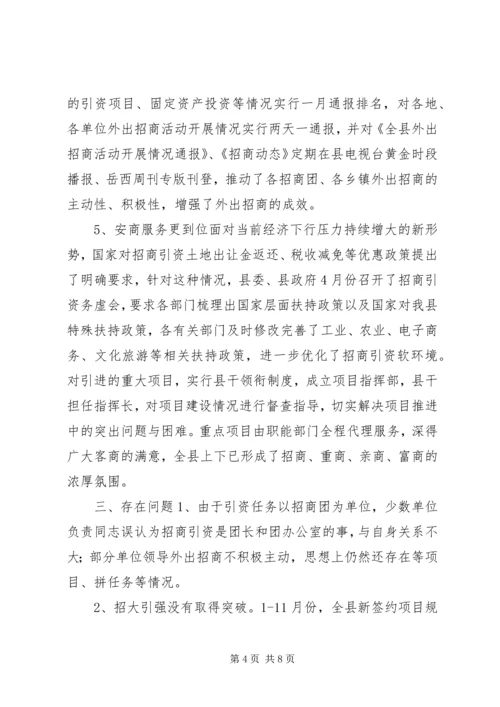 招商局XX年工作总结及XX年工作安排.docx