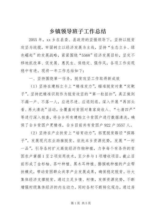 乡镇领导班子工作总结.docx