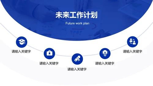 蓝色未来工作规划会议年终总结PPT模板