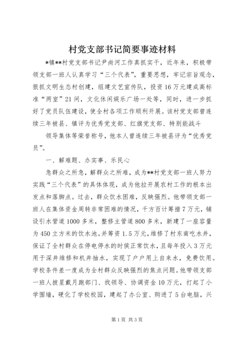 村党支部书记简要事迹材料 (2).docx