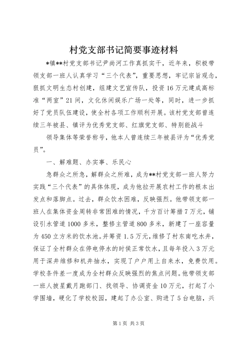 村党支部书记简要事迹材料 (2).docx