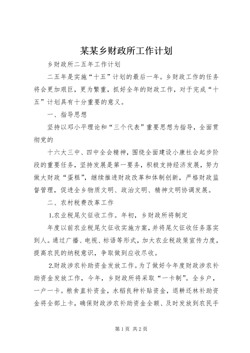 某某乡财政所工作计划 (4).docx