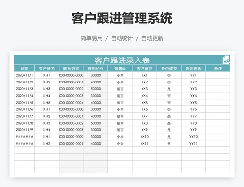 客户跟进管理系统