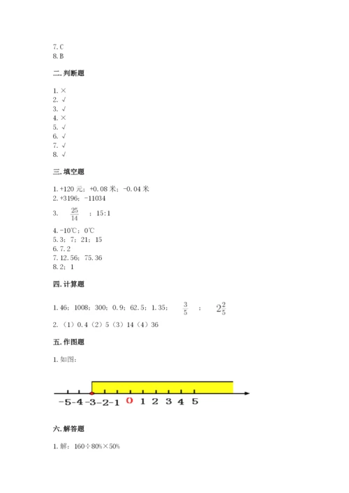 冀教版小升初数学模拟试卷附答案【考试直接用】.docx