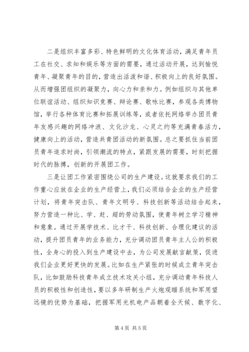 团委书记竞聘报告 (2).docx