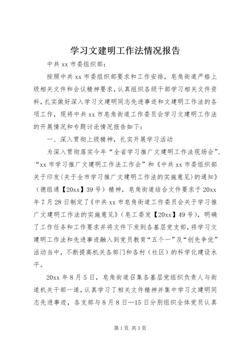 学习文建明工作法情况报告.docx