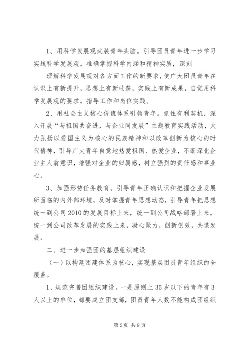 公司团委工作要点.docx