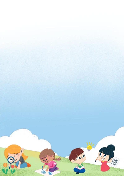 卡通风幼儿园招生海报背景word模板