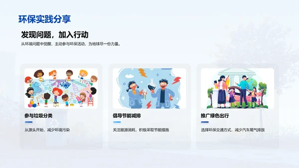 环保活动实践报告PPT模板