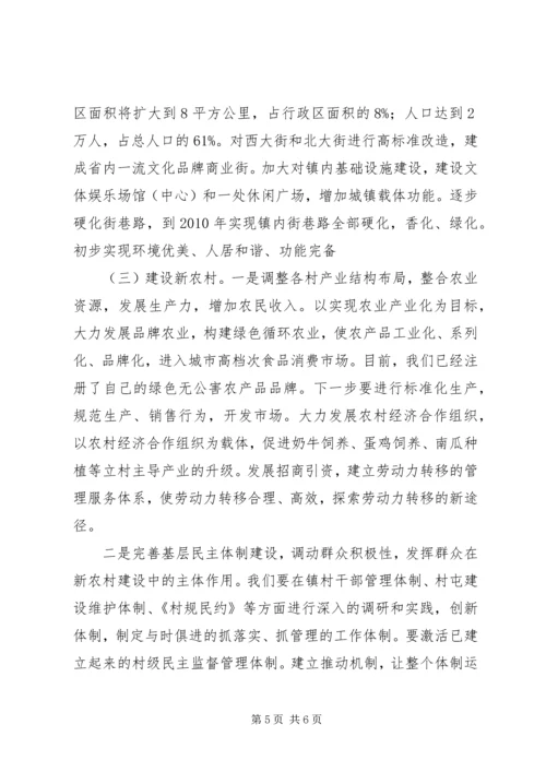 国家级小城镇综合改革试点镇工作汇报.docx