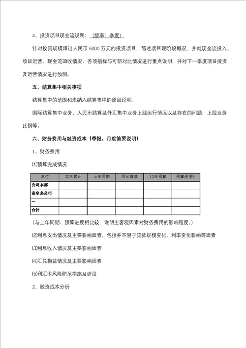 2013年资金分析报告模板