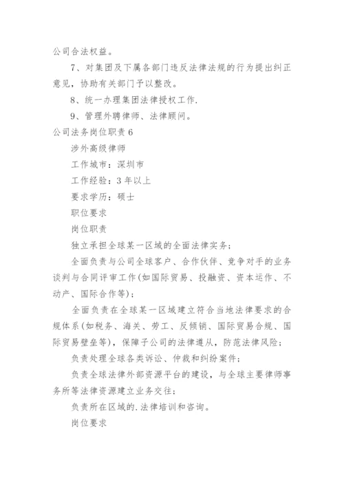 公司法务岗位职责.docx