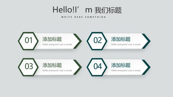 绿色小清新微立体述职报告工作总结通用PPT动态模板封面含PS