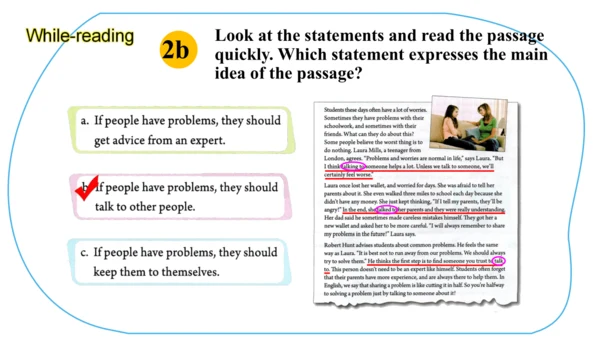 Unit 10 Section B 2a-2e阅读教学课件【人教（2024秋）八上英语Unit 10