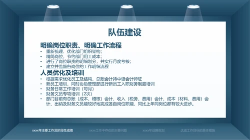 蓝色简约财务总监工作汇报PPT模板