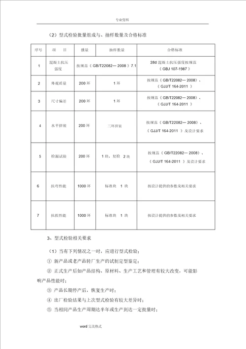 管片检测及验收方案