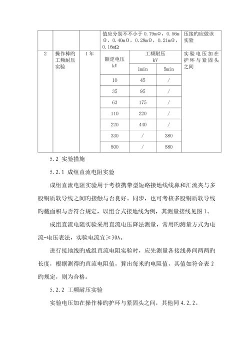 电力安全工器具预防性试验专题规程最新版.docx