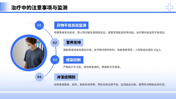蓝色简约商务风社区病例分析PPT模板