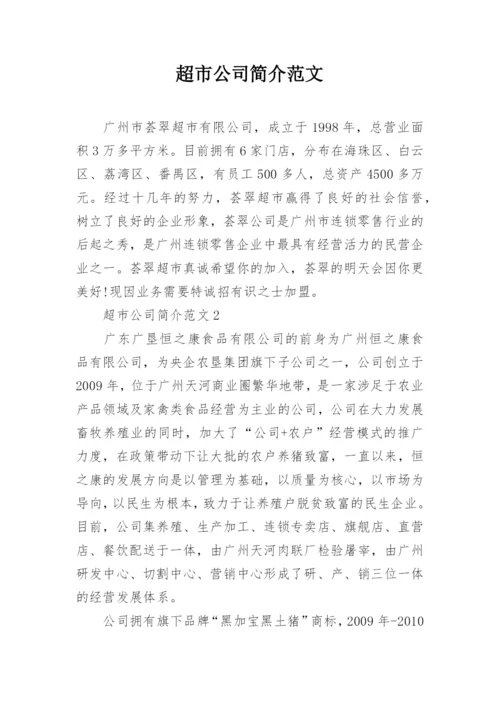超市公司简介范文.docx