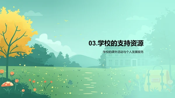 高中生活导航PPT模板