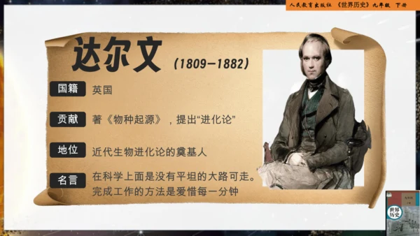 统编版义务教育九年级历史下册第7课近代科学与文化【课件】