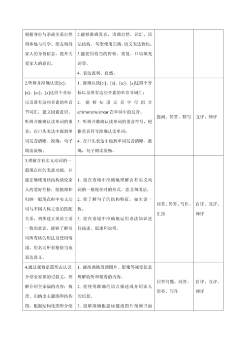 Unit 2 Weare Family（大单元教学设计）-2024-2025学年人教版（2024）七