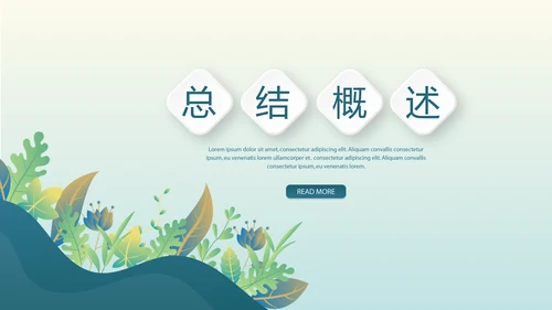 蓝色小清新微立体述职报告PPT动态模板