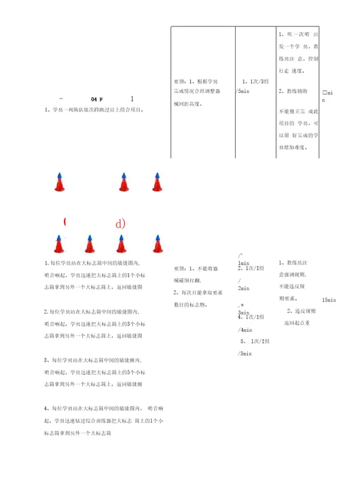 少儿体适能课程教案